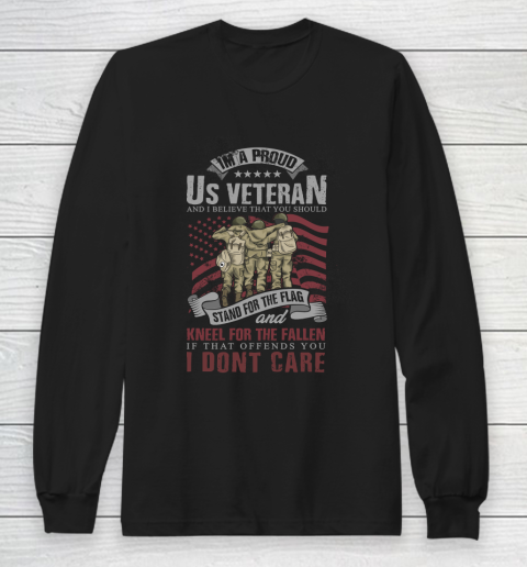 Veteran Shirt U.S Veterans with U.S Flag Long Sleeve T-Shirt