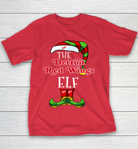 Detroit Red Wings Christmas ELF Funny NHL Youth T-Shirt 7