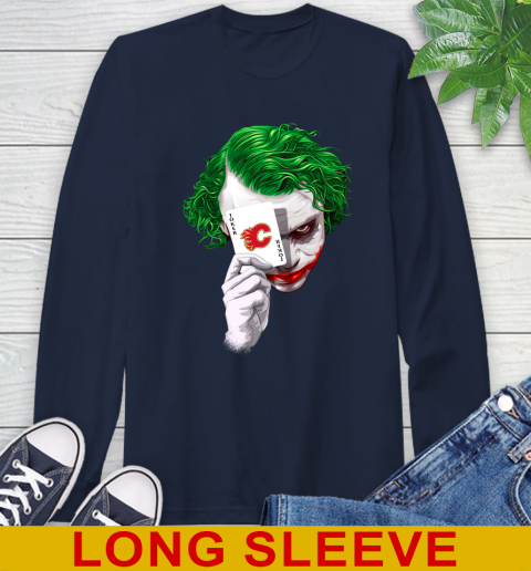 Calgary Flames NHL Hockey Joker Card Shirt Long Sleeve T-Shirt 3