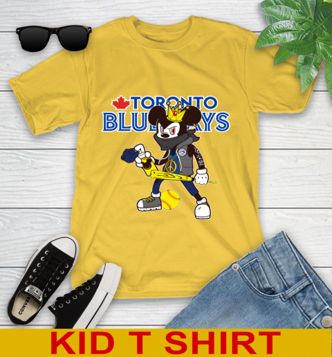 Toronto Blue Jays MLB Baseball Mickey Peace Sign Sports Youth T-Shirt 8