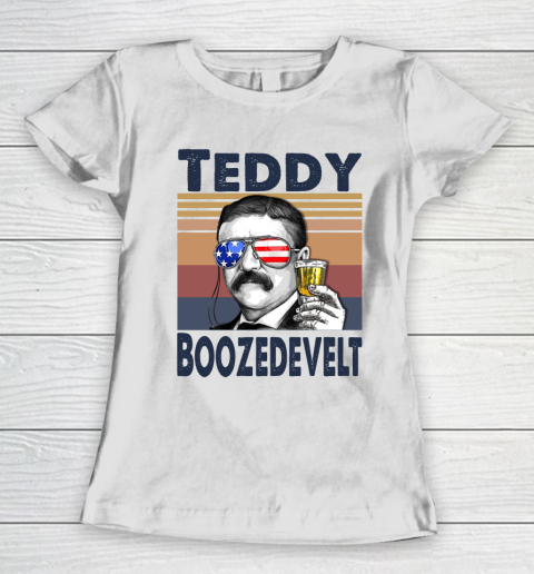 Teddy Boozedevelt Drink Independence Day The 4th Of July Shirt Women's T-Shirt