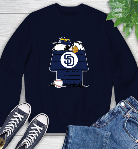MLB San Diego Padres Snoopy Woodstock The Peanuts Movie Baseball T Shirt Sweatshirt 3