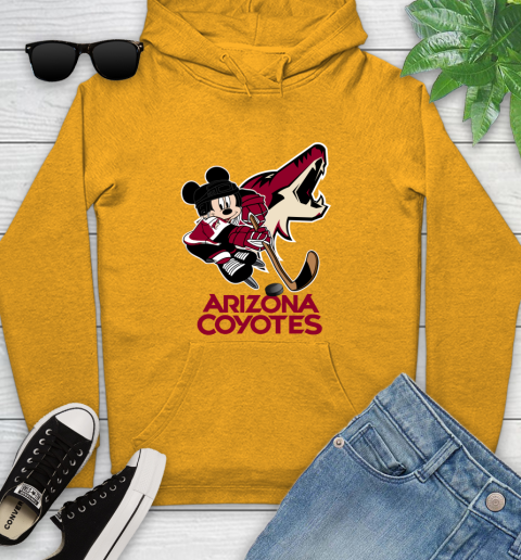 NHL Arizona Coyotes Mickey Mouse Disney Hockey T Shirt Youth Hoodie 3