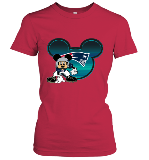 NFL New England Patriots Mickey Mouse Disney Football T Shirt rkZQ2XwVKl4 ladies t shirt 20 95 151514 front red