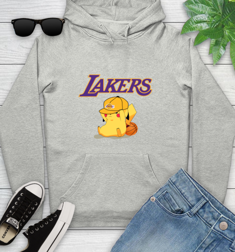 NBA Pikachu Basketball Sports Los Angeles Lakers Youth Hoodie