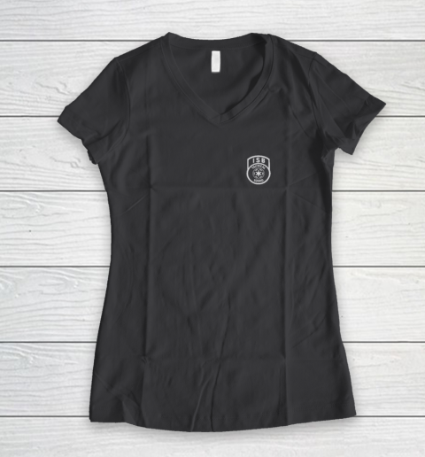 Tactical ISB Squad (print on front and back) Women's V-Neck T-Shirt 4
