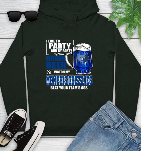 NBA Drink Beer and Watch My Memphis Grizzlies Beat Your Team's Ass Basketball Youth Hoodie 14