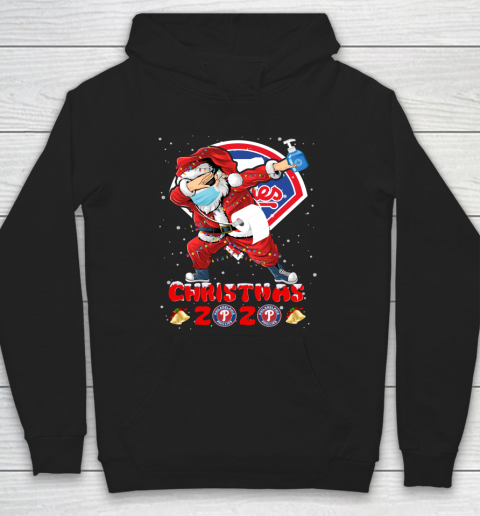 Philadelphia Phillies Funny Santa Claus Dabbing Christmas 2020 MLB Hoodie