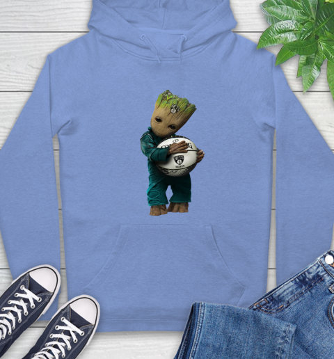 NBA Groot Guardians Of The Galaxy Basketball Sports Brooklyn Nets Hoodie 11