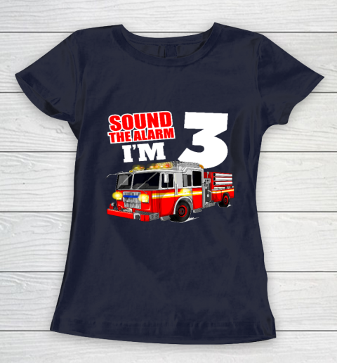 Kids Fire Truck 3rd Birthday T Shirt Boy Firefighter 3 Years Old Women's T-Shirt 2