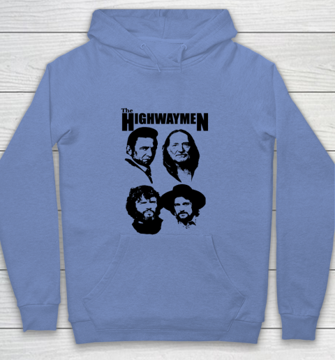 Willie Nelson Johnny Cash Outlaw Country Super Group The Highwaymen Youth Hoodie 7