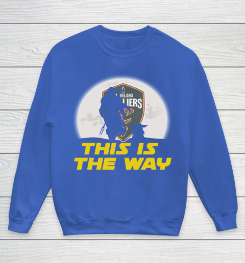Cleveland Cavaliers NBA Basketball Star Wars Yoda And Mandalorian This Is The Way Youth Sweatshirt 6