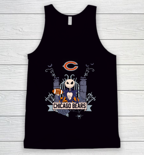 NFL Chicago Bears Football Jack Skellington Halloween Tank Top