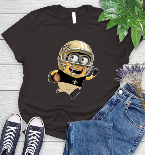 NFL New Orleans Saints Minions Disney Football Sports Women's T-Shirt 8