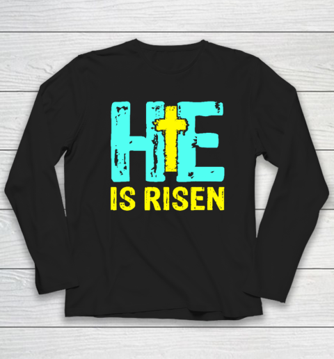 Happy Easter Day He is Risen Christian Easter Long Sleeve T-Shirt