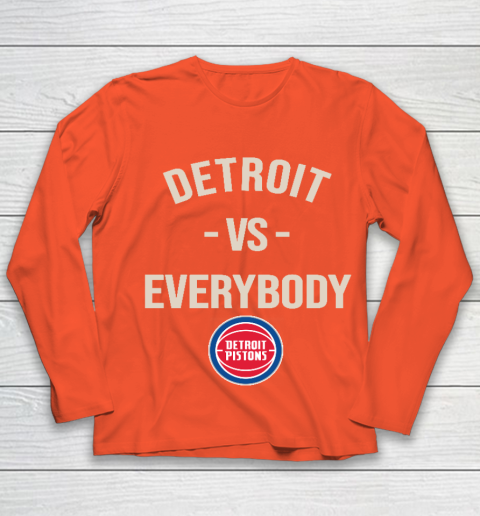 Detroit Pistons Vs Everybody Youth Long Sleeve 3
