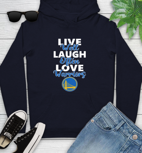 NBA Basketball Golden State Warriors Live Well Laugh Often Love Shirt Youth Hoodie 3