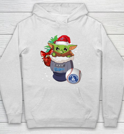 Los Angeles Dodgers Christmas Baby Yoda Star Wars Funny Happy MLB Hoodie