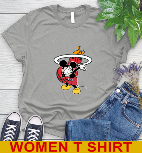 Miami Heat NBA Basketball Dabbing Mickey Disney Sports Women's T-Shirt 11