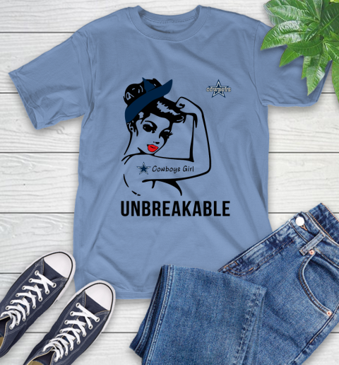 NFL Dallas Cowboys Girl Unbreakable Football Sports T-Shirt 11