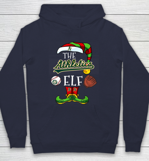Oakland Athletics Christmas ELF Funny MLB Hoodie 2