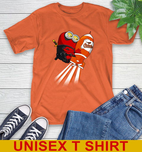 MLB Baseball Baltimore Orioles Deadpool Minion Marvel Shirt T-Shirt 4