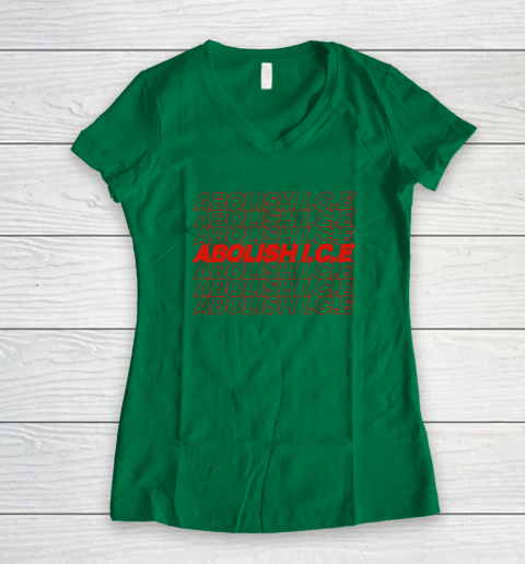 Abolish ICE Women's V-Neck T-Shirt 3