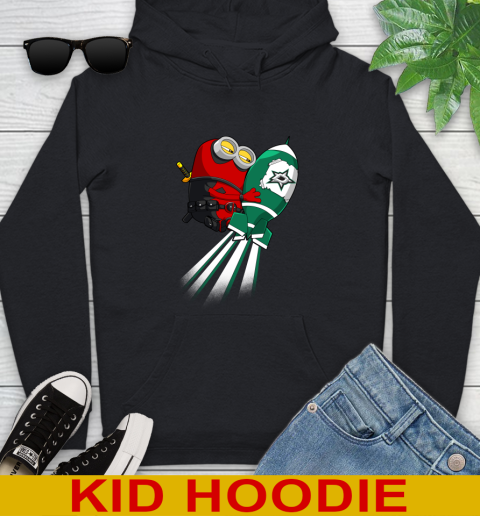 NHL Hockey Dallas Stars Deadpool Minion Marvel Shirt Youth Hoodie