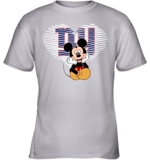 NFL New York Giants The Heart Mickey Mouse Disney Football T Shirt Ikzzn26NXXQ youth t shirt 26 95 151514 front sport grey