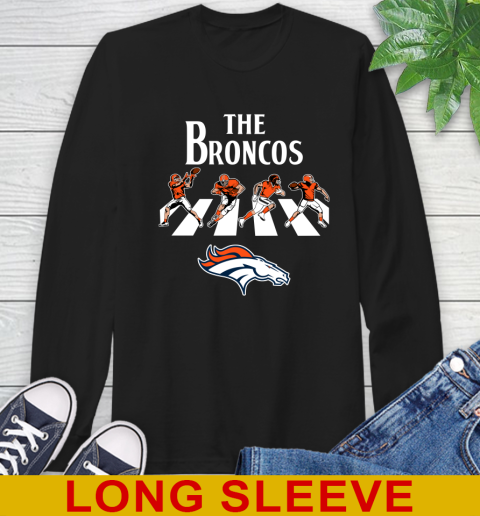 NFL Football Denver Broncos The Beatles Rock Band Shirt Long Sleeve T-Shirt