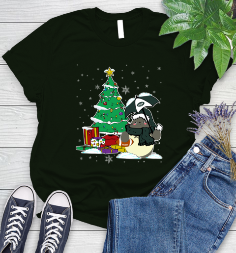 New York Jets NFL Football Cute Tonari No Totoro Christmas Sports Women's T-Shirt 6