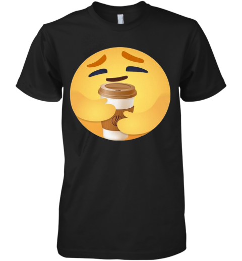 Facebook Care Emoji Hugging Coffee Premium Men's T-Shirt
