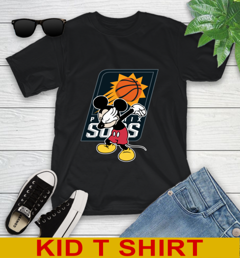 Phoenix Suns NBA Basketball Dabbing Mickey Disney Sports Youth T-Shirt 2