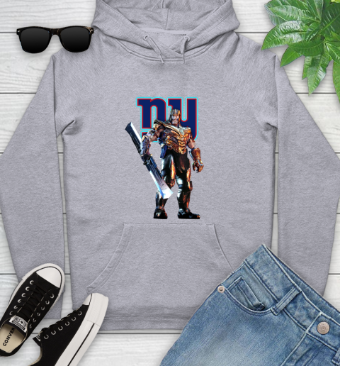 NFL Thanos Gauntlet Avengers Endgame Football New York Giants Youth Hoodie 6