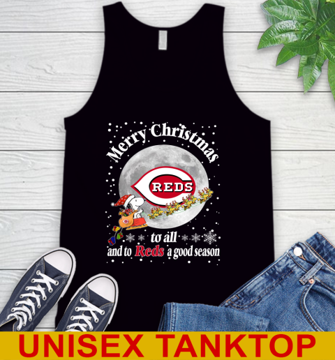Cincinnati Reds Merry Christmas To All And To Reds A Good Season MLB Baseball Sports Tank Top