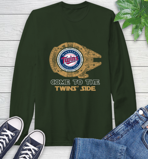 MLB Come To The Minnesota Twins Side Star Wars Baseball Sports Long Sleeve T-Shirt 7