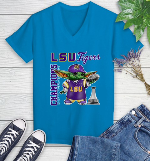 Baby Yoda LSU Tigers Champion Shirt 82