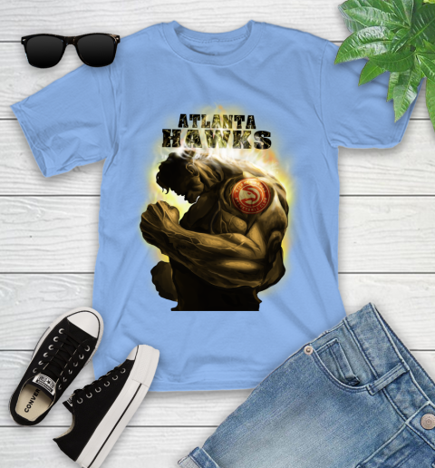 Atlanta Hawks NBA Basketball Hulk Marvel Avengers Sports Youth T-Shirt 15