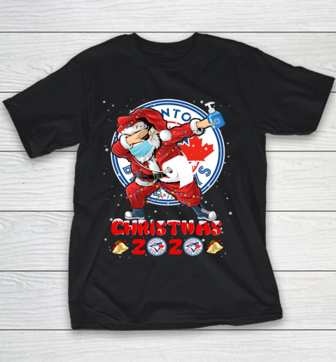 Toronto Blue Jays Funny Santa Claus Dabbing Christmas 2020 MLB Youth T-Shirt