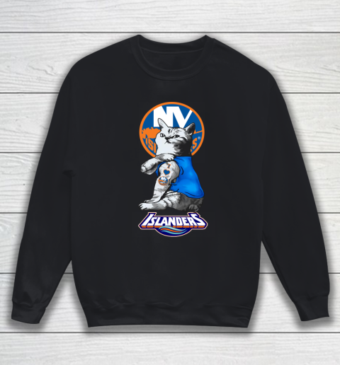 NHL My Cat Loves New York Islanders Hockey Sweatshirt