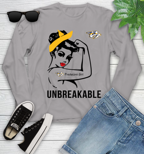 NHL Nashville Predators Girl Unbreakable Hockey Sports Youth Long Sleeve 3
