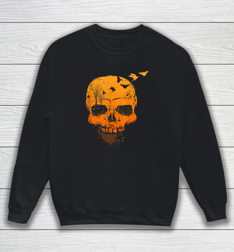 Halloween Skull Decor Vintage Gothic Costume Sweatshirt
