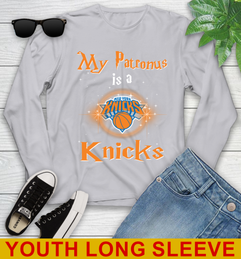 NBA Basketball Harry Potter My Patronus Is A New York Knicks Youth Long Sleeve 5