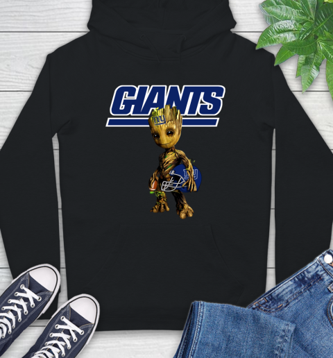 New York Giants NFL Football Groot Marvel Guardians Of The Galaxy Hoodie 2