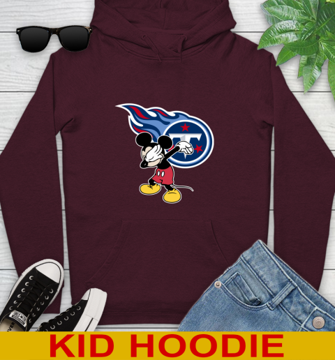 Tennessee Titans NFL Football Dabbing Mickey Disney Sports Youth Hoodie 7