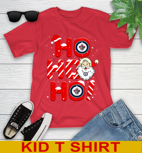 Winnipeg Jets NHL Hockey Ho Ho Ho Santa Claus Merry Christmas Shirt Youth T-Shirt 11