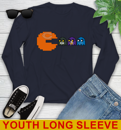 Chicago Bears NFL Football Pac Man Champion Youth Long Sleeve 3