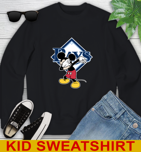 Tampa Bay Rays MLB Baseball Dabbing Mickey Disney Sports Youth Sweatshirt 2