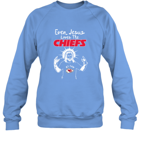 Even Jesus Loves The Chiefs #1 Fan Kansas City Chiefs Youth T-Shirt 