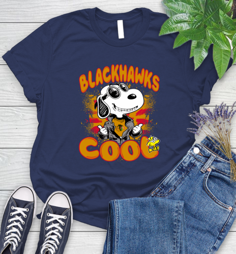 NHL Hockey Chicago Blackhawks Cool Snoopy Shirt Women's T-Shirt 12